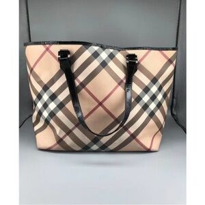 Burberry Cream and Black Tote Bag with Free gifts
